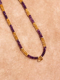 Collier en citrine et améthyste