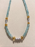 Collier de perles en aigue-marine