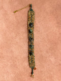 BONBON Bracelet tissé en citrine et émeraude
