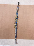 NOEUD Bracelet tressé bleu