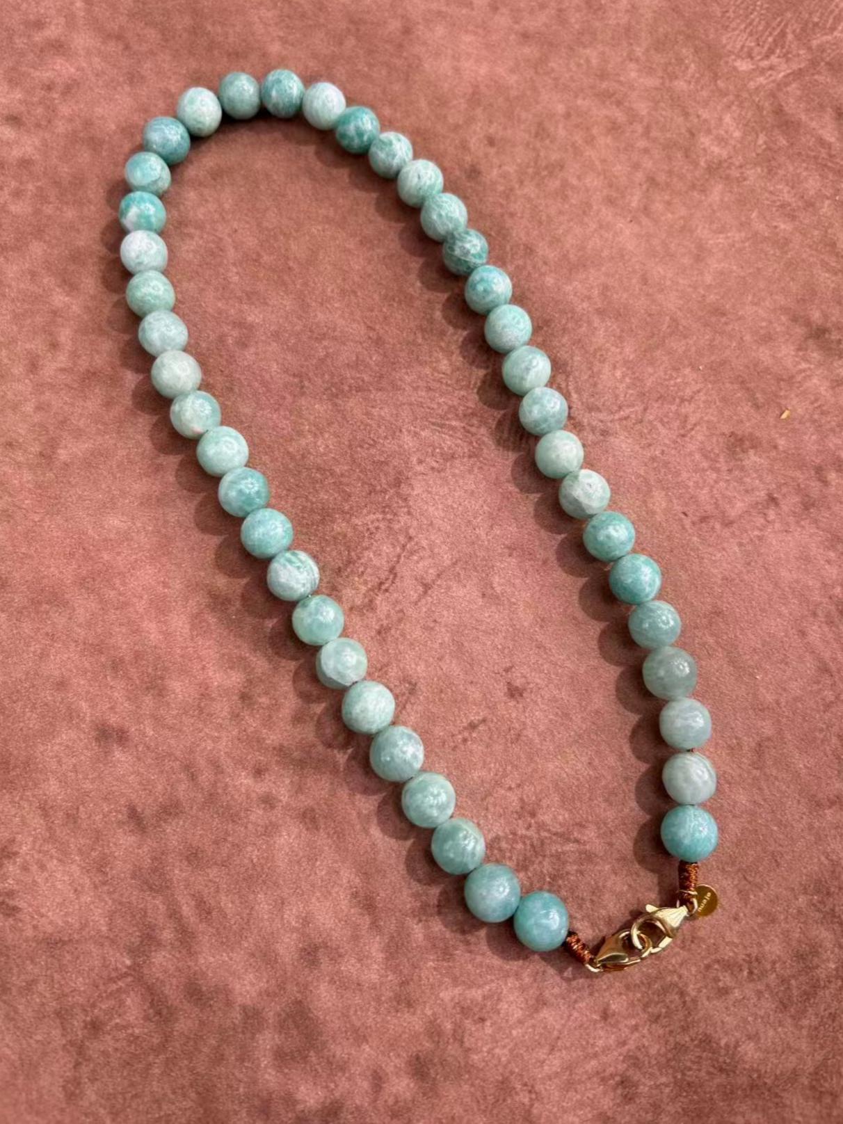 Collier en pierre d'Amazonite