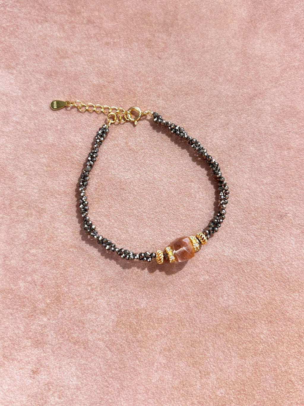 Bracelet en pyrite de rutile