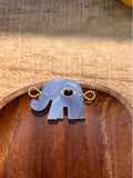 DOROTHY Pendentif éléphant en calcédoine bleue