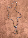 AURORA Collier et bracelet tissés en topaze bleue et aigue-marine
