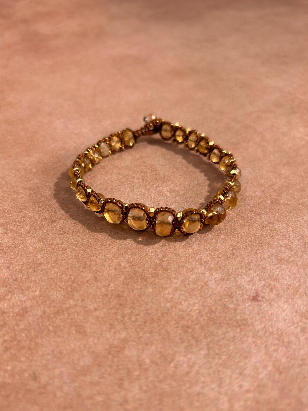 Bracelet tissé en citrine