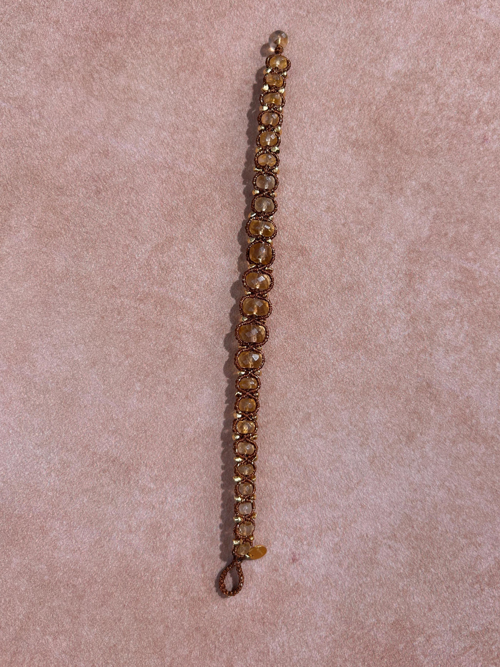 Bracelet tissé en citrine