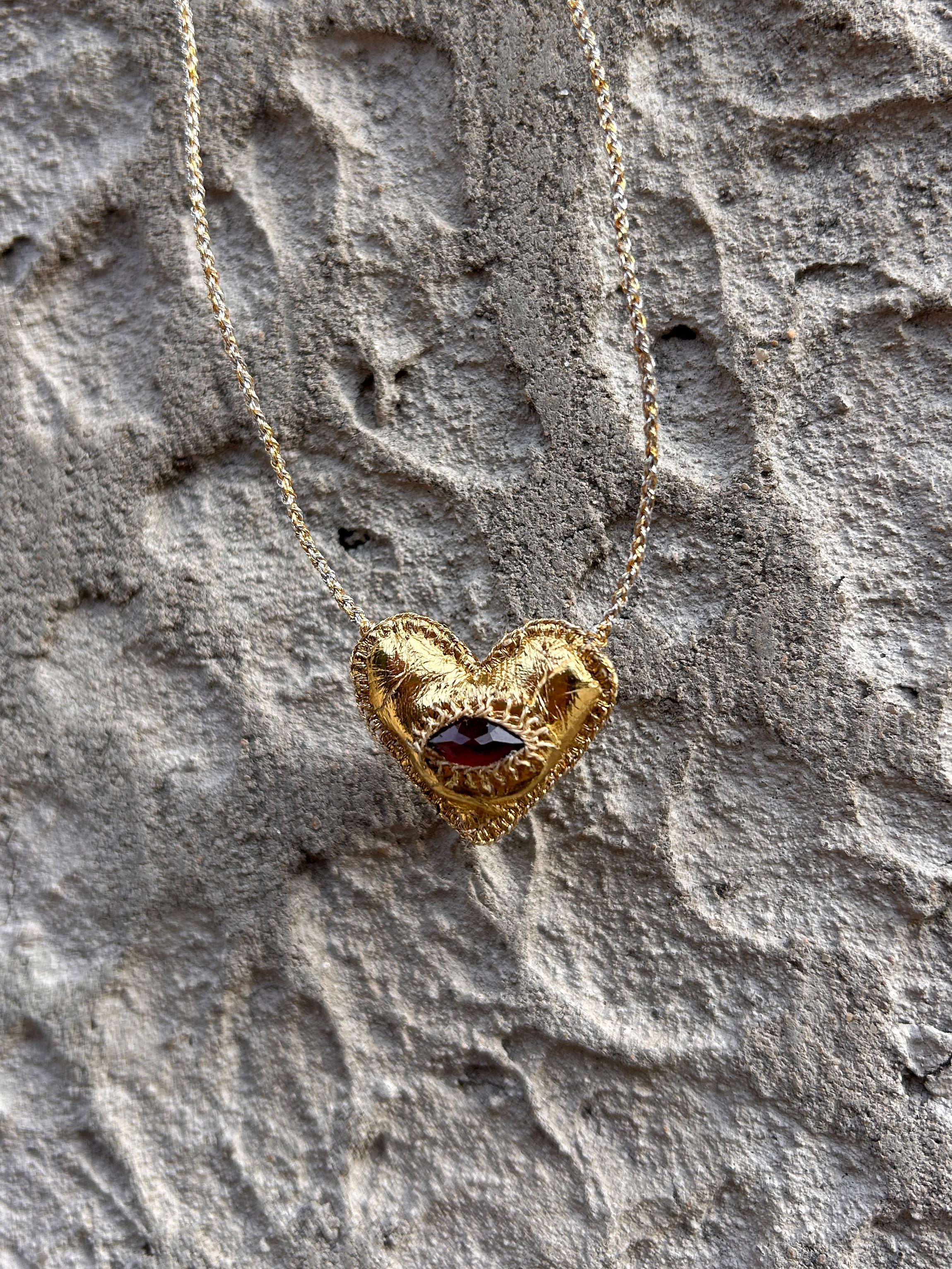 Collier en cuir véritable de la série cœur libre